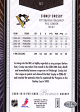 2008-2009 OPC Premier Regular Cards 51 Sidney Crosby