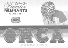 2008-2009 OPC Premier Remnants Quadruple PRQ-PR Patrick Roy