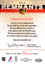 2008-2009 OPC Premier Remnants Triple PRT-IK Ilya Kovalchuk