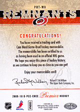 2008-2009 OPC Premier Remnants Triple PRT-WA Cam Ward
