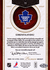 2008-2009 OPC Premier Rookies & Auto 72 