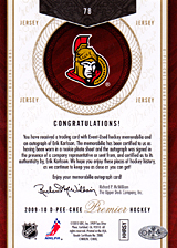 2008-2009 OPC Premier Rookies & Auto 78 