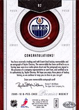 2008-2009 OPC Premier Rookies & Auto 92 