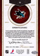 2008-2009 OPC Premier Rookies & Auto 93 