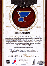 2008-2009 OPC Premier Rookies & Auto 98 