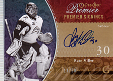2008-2009 OPC Premier Signings PS-RM Ryan Miller