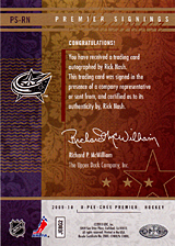 2008-2009 OPC Premier Signings PS-RN Rick Nash
