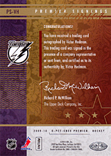 2008-2009 OPC Premier Signings PS-VH Victor Hedman