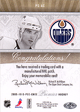2009-2010 OPC Premier Stitchings PS-AC 