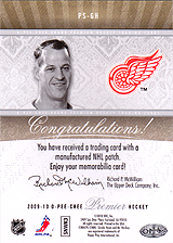 2009-2010 OPC Premier Stitchings PS-GH 