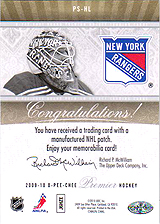 2009-2010 OPC Premier Stitchings PS-HL 