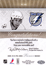 2009-2010 OPC Premier Stitchings PS-MS 
