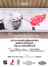 2009-2010 OPC Premier Stitchings PS-PD 