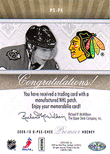 2009-2010 OPC Premier Stitchings PS-PK 