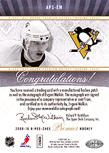 2009-2010 OPC Premier Stitchings Auto APS-EM 