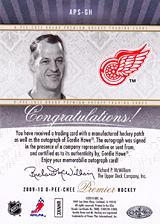 2009-2010 OPC Premier Stitchings Auto APS-GH 