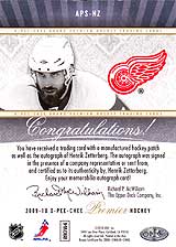2009-2010 OPC Premier Stitchings Auto APS-HZ 