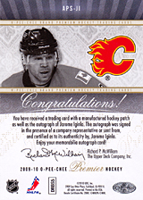 2009-2010 OPC Premier Stitchings Auto APS-JI 