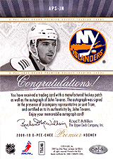 2009-2010 OPC Premier Stitchings Auto APS-JN 