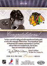 2009-2010 OPC Premier Stitchings Auto APS-KA 