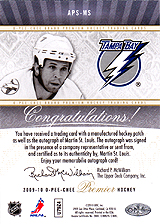 2009-2010 OPC Premier Stitchings Auto APS-MS 