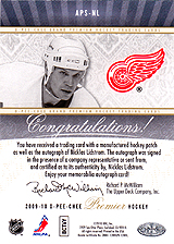 2009-2010 OPC Premier Stitchings Auto APS-NL 