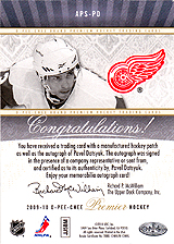 2009-2010 OPC Premier Stitchings Auto APS-PD 