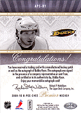 2009-2010 OPC Premier Stitchings Auto APS-RY 