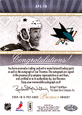 2009-2010 OPC Premier Stitchings Auto APS-TH 
