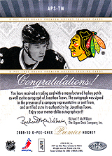2009-2010 OPC Premier Stitchings Auto APS-TW 