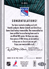 2008-2009 OPC Premier TRIOS 3J-DGL Chris Drury :: Henrik Lundqvist :: Marian Gaborik