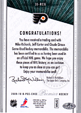 2008-2009 OPC Premier TRIOS 3J-RCG Claude Giroux :: Jeff Carter :: Mike Richards